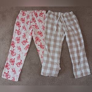 Old Navy Women's Pajama Set - Red and Tan